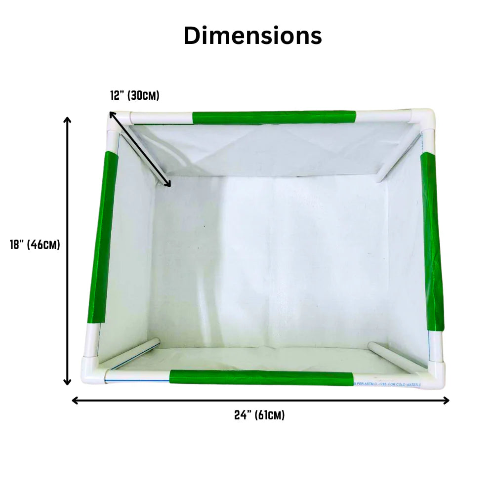 Carvix 24x18x12 Rectangular Grow Bags with PVC Support Pipes for Terrace Garden