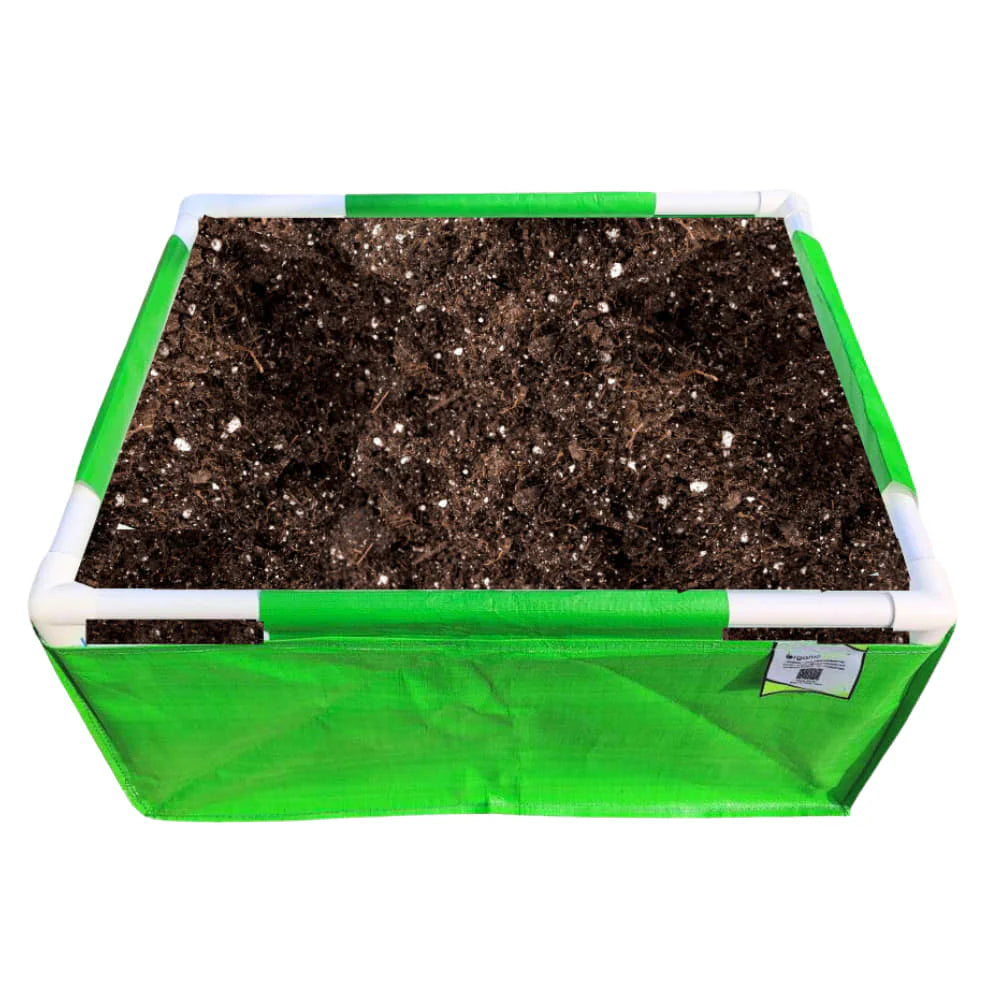 Carvix 24x18x12 Rectangular Grow Bags with PVC Support Pipes for Terrace Garden