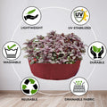 Carvix Geo Fabric 24x9 Grow Bag For Terrace Gardening Suitable For Leafy Vegetable and Flower Plants