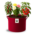 Carvix 9x9 Geo Grow Bags Suitable for Vegetable and Flower Plants, Premium Quality 450 GSM Maroon Planters for Terrace Garden