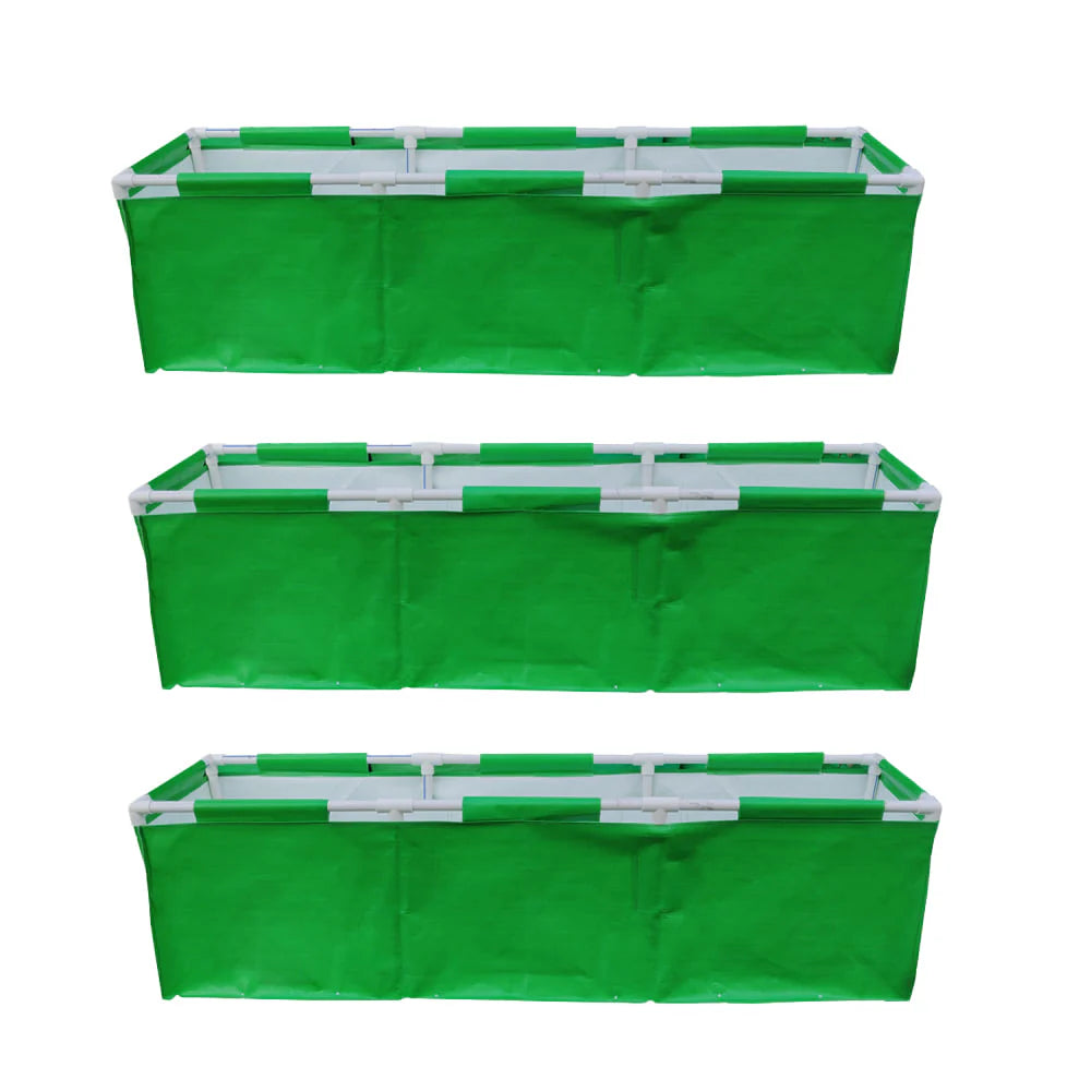 Carvix HDPE 60x12x12 Rectangle Grow Bag With Supporting Pvc Pipes Extra Thick Premium Quality Grow Bags