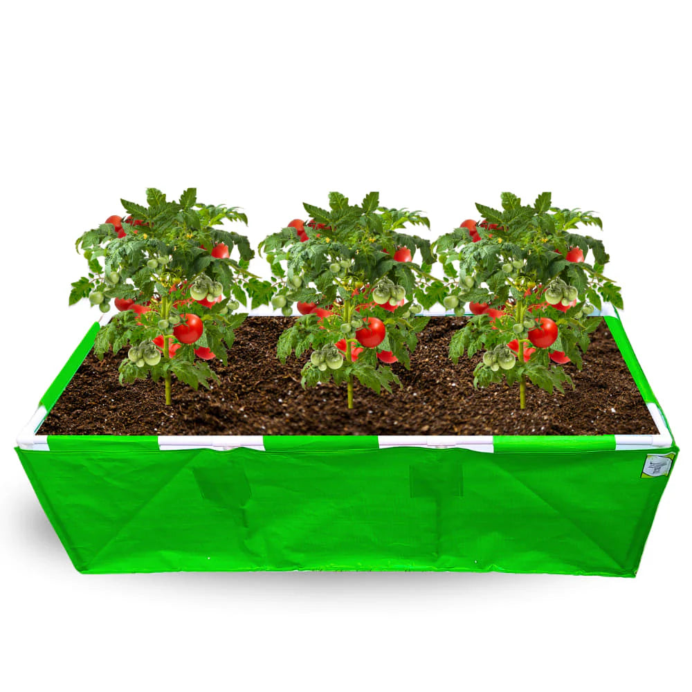 Carvix HDPE 60x24x18 Rectangle Grow Bag With Supporting Pvc Pipes Extra Thick Premium Quality Grow Bags