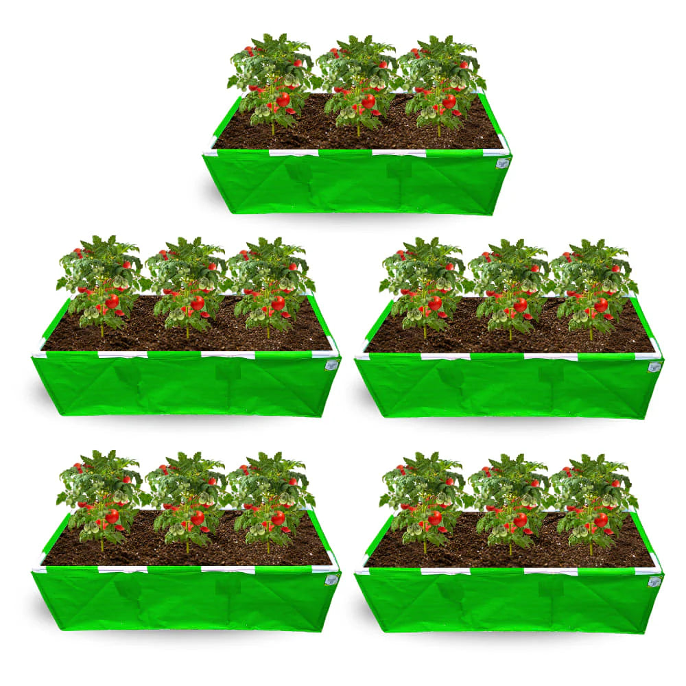 Carvix HDPE 60x24x18 Rectangle Grow Bag With Supporting Pvc Pipes Extra Thick Premium Quality Grow Bags