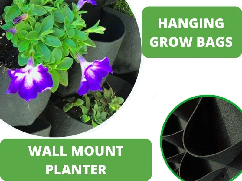 Carvix Vertical 12 Pockets Geo Fabric Grow Bag